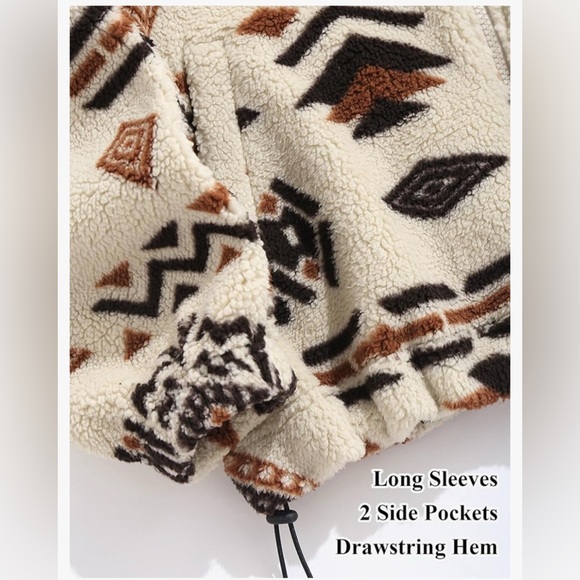 NWT Women’s Oversized Long Sleeve Zip Up Jacket Teddy Outwear - Picture 3 of 4